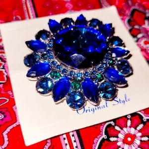 Vintage Rhinestone Brooch & Pendant